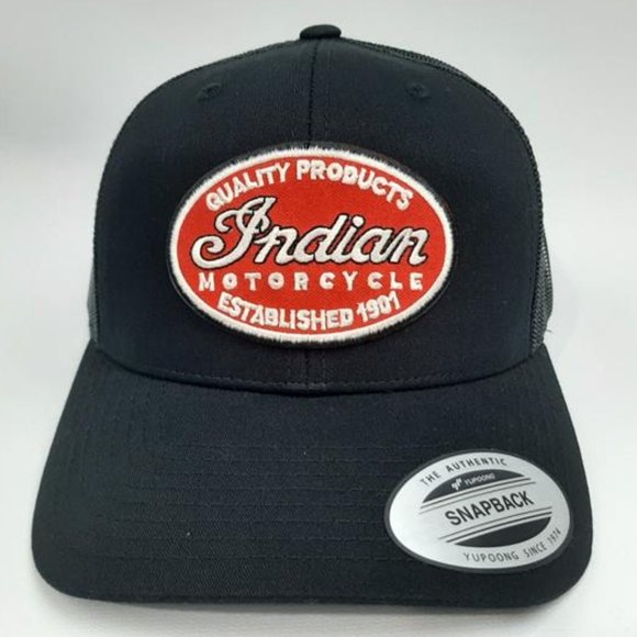 Yupoong Other - Indian Motorcycles Retro Patch Trucker Cap Hat Mesh Snapback Scout Chief Biker